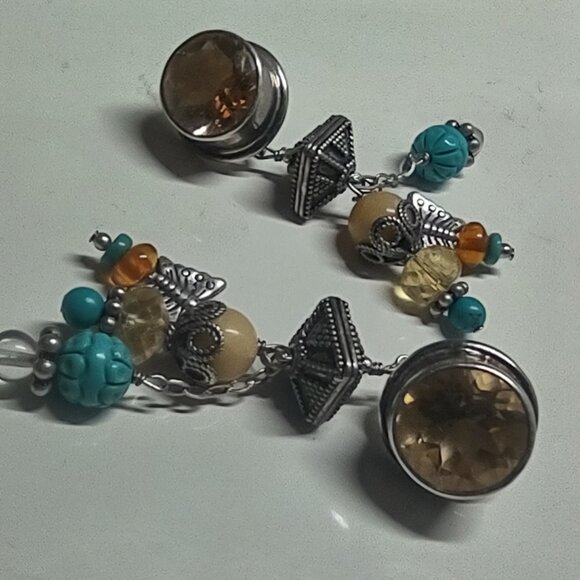 Amy Kahn Russell AKR Sterling Silver Dangle Bead Earrings - 26 Grams - Picture 9 of 9